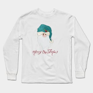 Bearded and adorable Santa Claus Long Sleeve T-Shirt